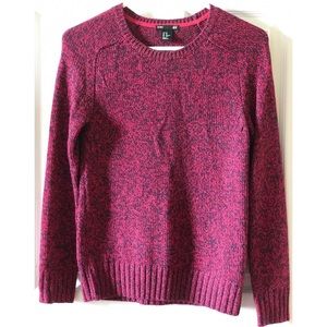 EVERYDAY BASIC Pink/Dark Blue Sweater SIZE XSMALL